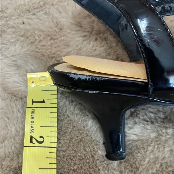 Vintage Vibe Boudoir Glam Black Sparkly Costume Heels – 8.5 Kitten Heel, 2.5” - Picture 12 of 13